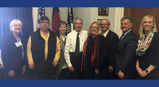 Photo Left to Right: Beth Lea (ABC), Prescott Godwin (The Medicine Center Pharmacy), Mrs. Godwin, Congressman Walter Jones (R-NC), Cindy Mincy, Bill Mincy (PPSC), Peter Kounelis (ABC), & Beth Mitchell (ABC)